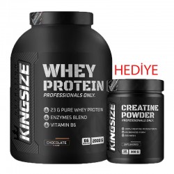 KİNGSİZE NUTRİTİON WHEY PROTEİN 2000 GR ÇİKOLATALI + KİNGSİZE CREATINE 300 GR 
