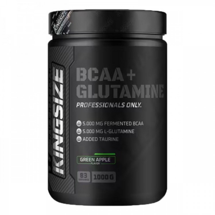 KİNGSİZE NUTRİTİON BCAA + GLUTAMINE POWDER 1000 GR YEŞİL ELMA
