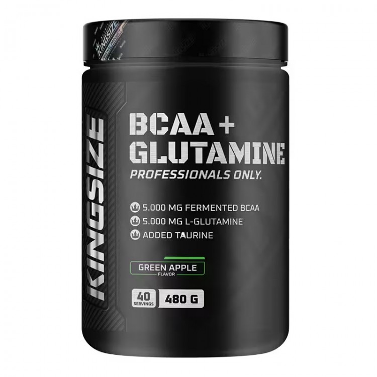 KİNGSİZE NUTRİTİON BCAA + GLUTAMINE 480 GR YEŞİL ELMA KİNGSİZE NUTRİTİON BCAA + GLUTAMINE 480 GR YEŞİL ELMA