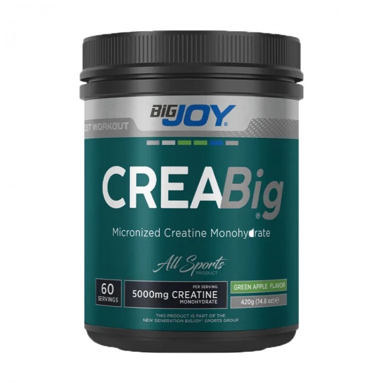 BİG JOY CREABİG MİCRONİZED CREATİNE POWDER 420 GR YEŞİL ELMA