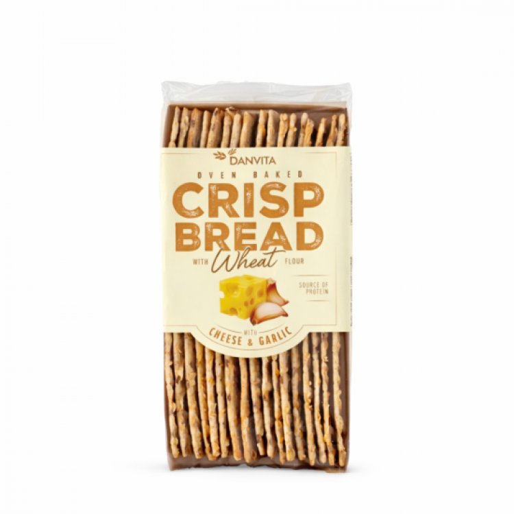 DANVİTA CRISP BREAD WHEAT CHEESE GARLIC 130 GR