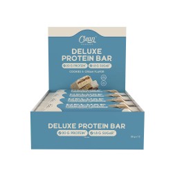CLEAN POWDERS DELUXE PROTEİN BAR 55 GR 12 ADET BEYAZ ÇİKOLATA & KURABİYE