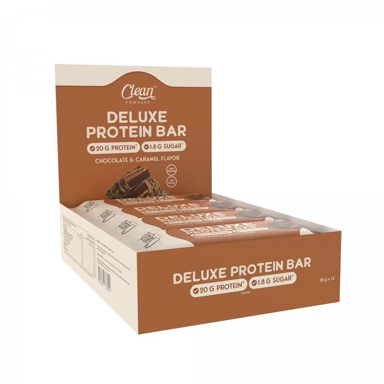 CLEAN POWDERS DELUXE PROTEİN BAR 55 GR 12 ADET ÇİKOLATA KARAMEL