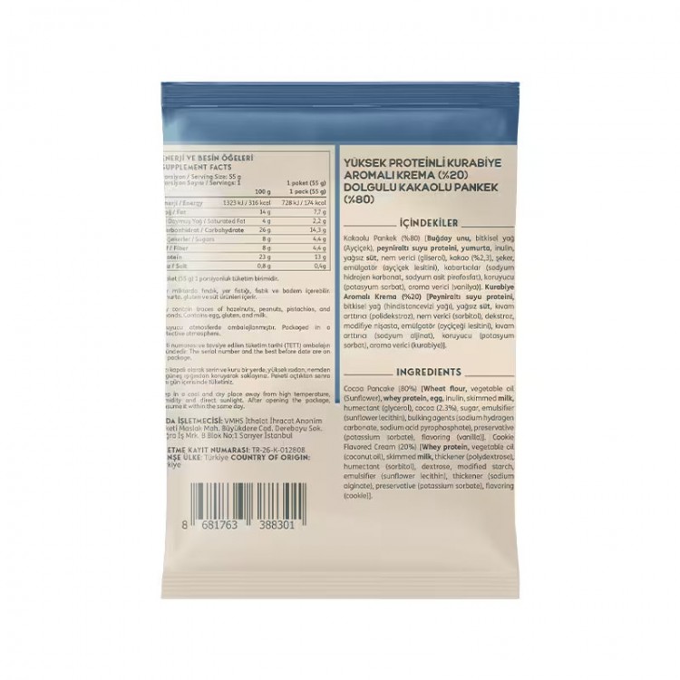 CLEAN POWDERS PROTEİN PANCAKE 55 GR 1 ADET