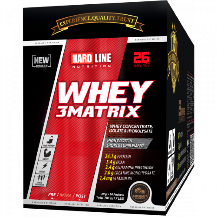 HARDLİNE WHEY 3 MATRİX 780 GR - 26 PAKET