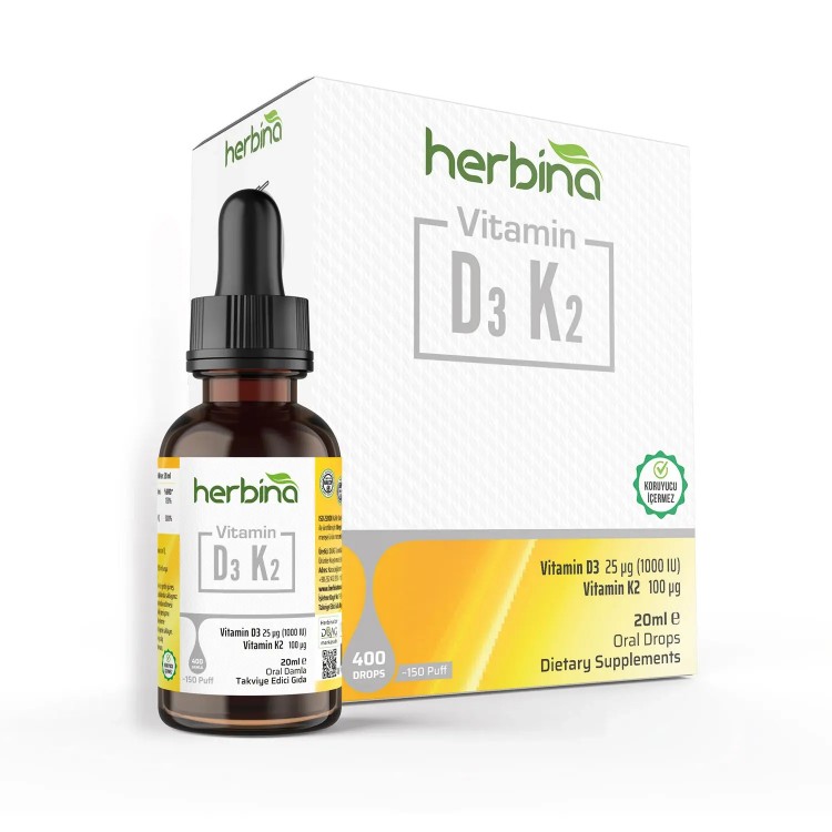 HERBİNA D3 K2 DAMLA 20 ML