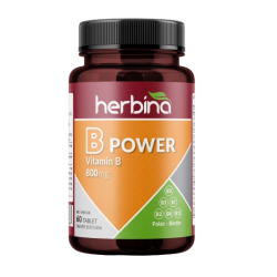 HERBİNA B POWER - B VİTAMİN KOMPLEKS 60 TABLET