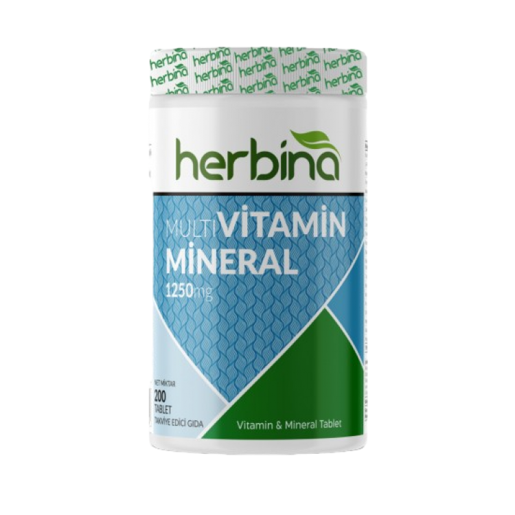 HERBİNA MULTİVİTAMİN MİNERAL 1250 MG 200 TABLET