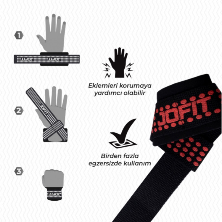 JOFİT PADDED STRAP SİYAH - KIRMIZI