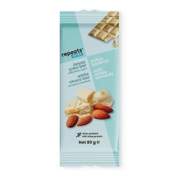 REPEATS EXTRA PROTEINLI BADEMLİ BEYAZ ÇOKO BAR 80GR