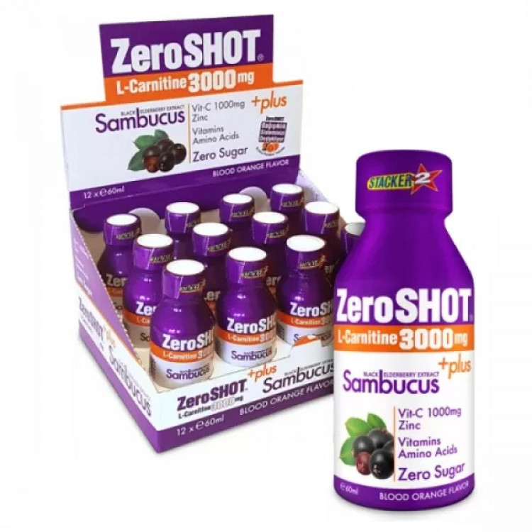 ZERO SHOT 3000 MG L-CARNİTİNE + PLUS SAMBUCUS - 12 ADET