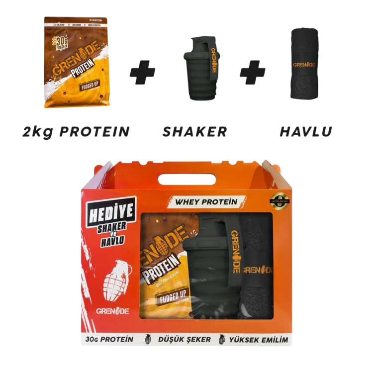 GRENADE WHEY PROTEİN 2000 GR HEDİYELİ PAKET