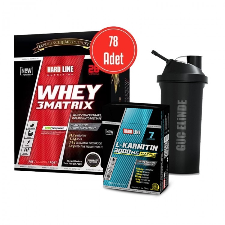 HARDLİNE WHEY 3 MATRİX 2340 GR - 78 PAKET