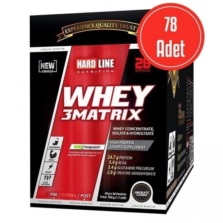 HARDLİNE WHEY 3 MATRİX 2340 GR - 78 PAKET